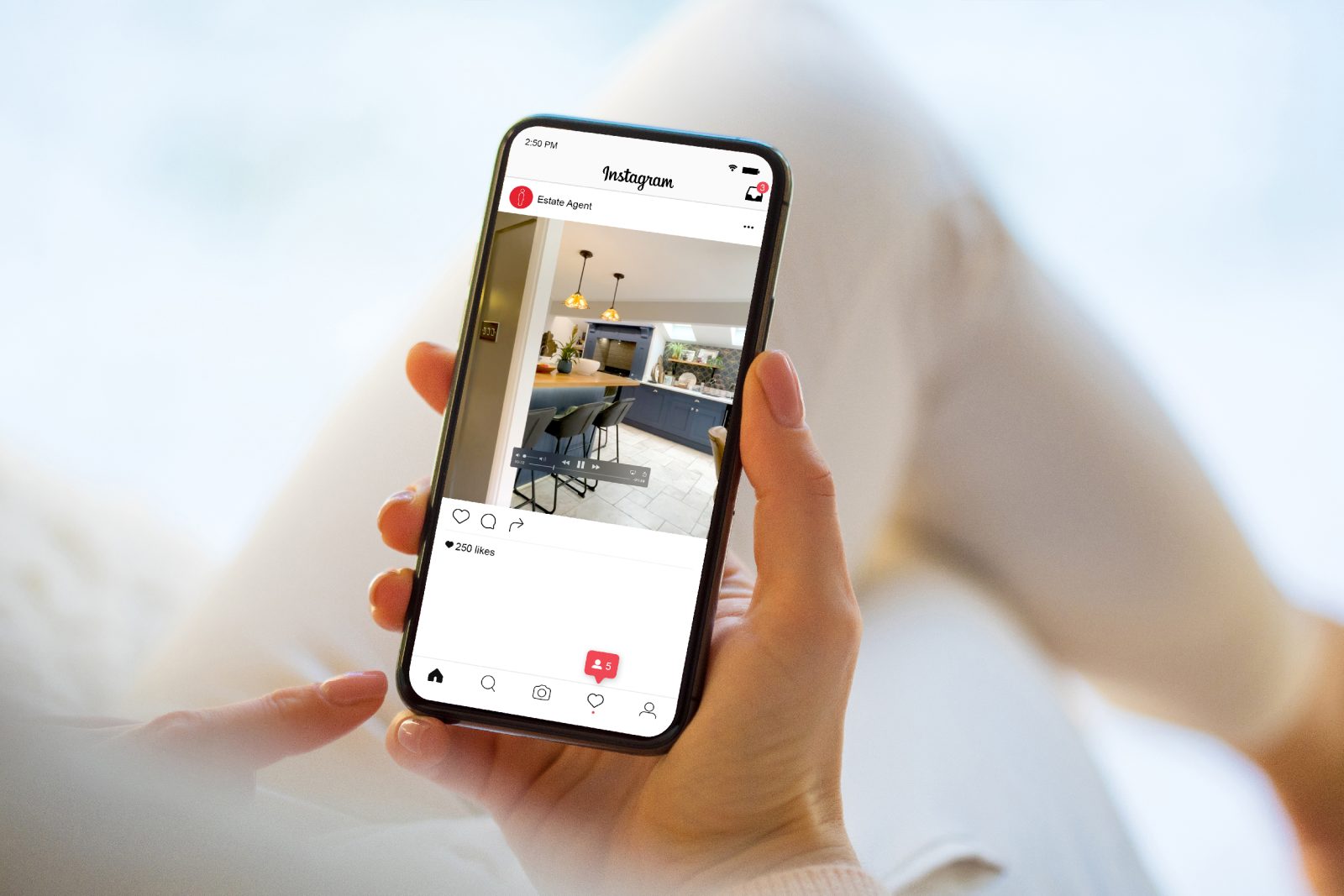 Viewing property video on Instagram
