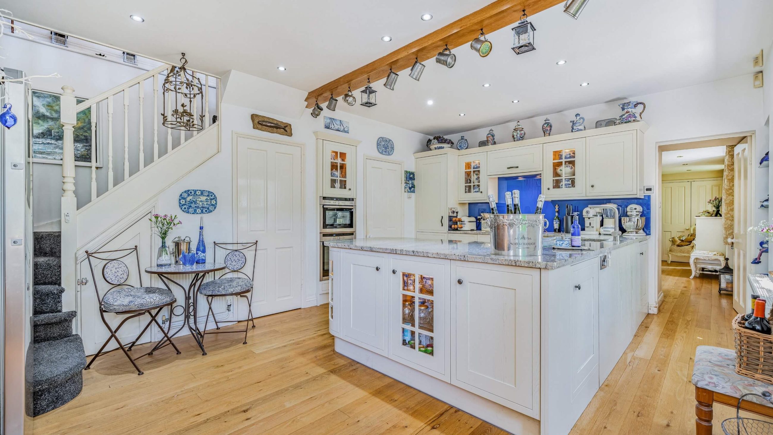 Creative property photograph of kitchen interiors of a coastal home