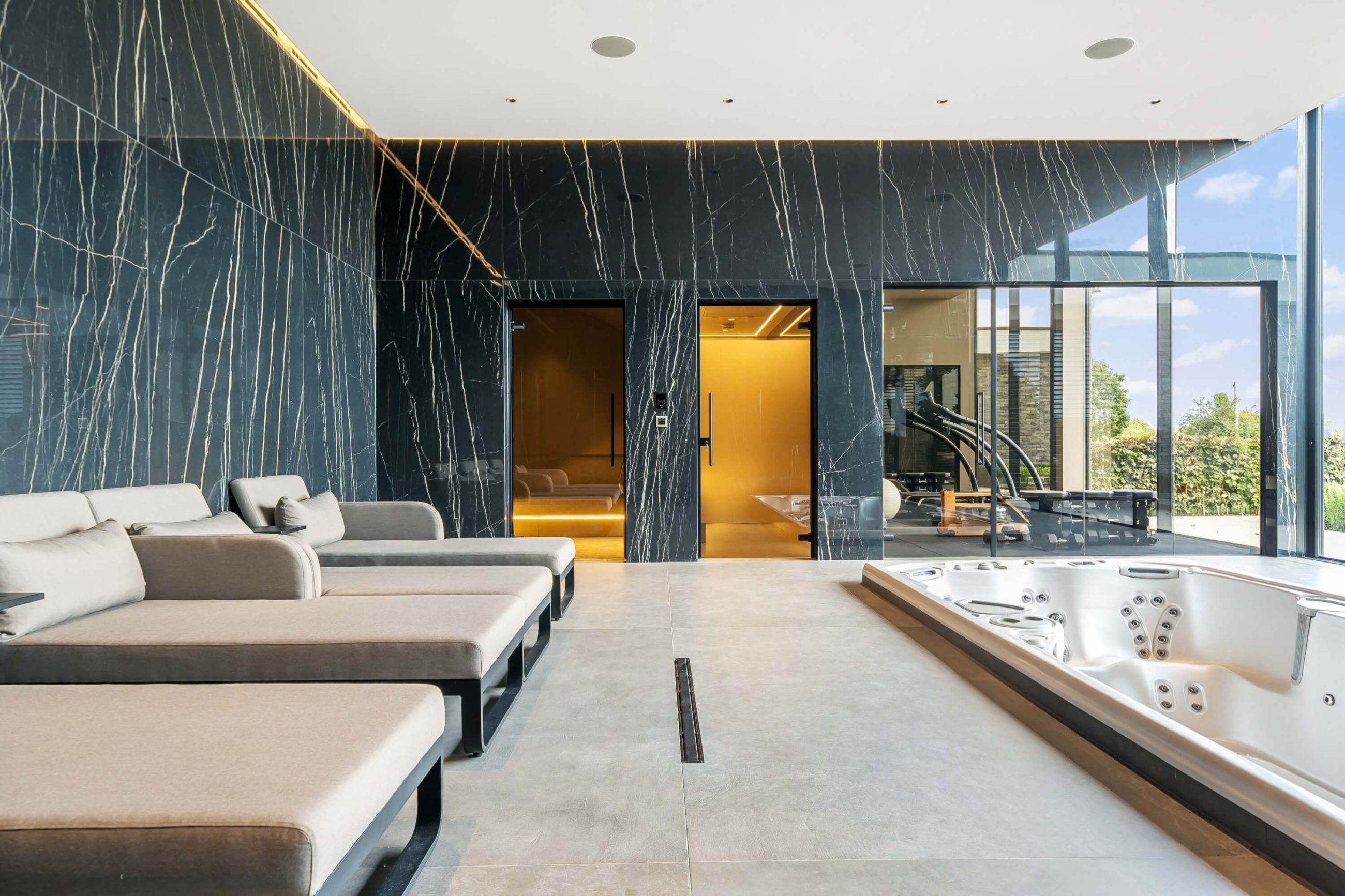 Premium photography shot of a spa area in a luxury home