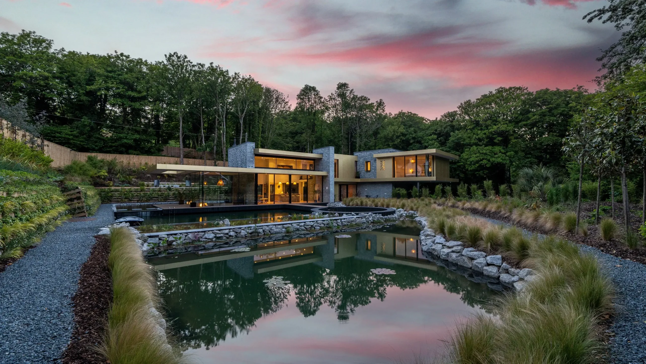 twilight property photograph