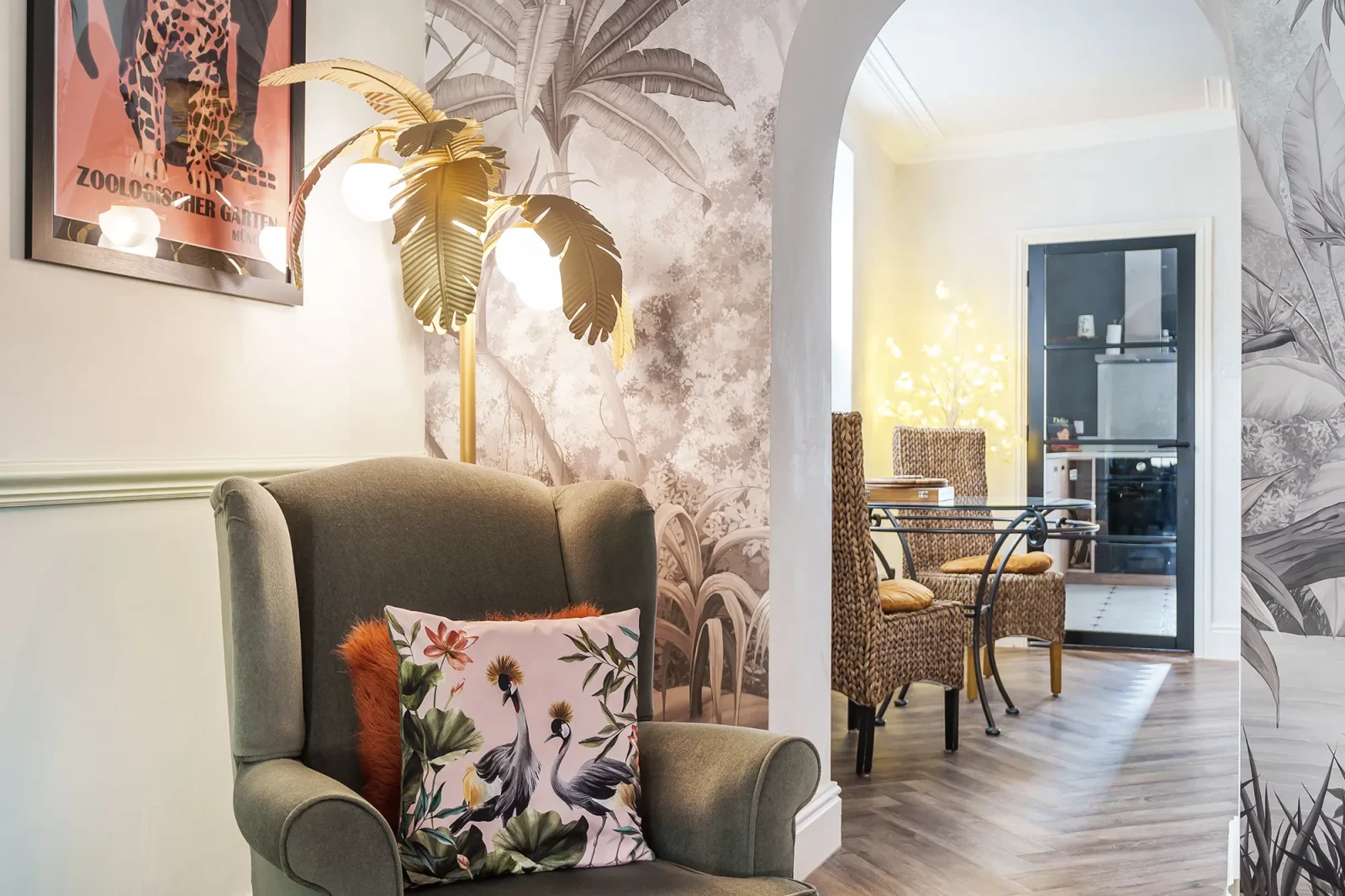 Creative holiday cottage shot